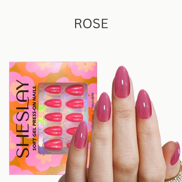 Rose-SheSlay Soft Gel Press-On Nails – 30pcs Full Kit - Picture 2 of 5